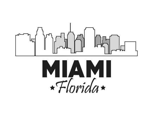 Майами флорида дизайн. Икона города. Векторная графика
 - Вектор,изображение
