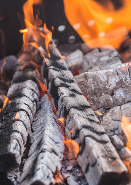Με ξύλα στη φωτιά - παρασκήνιο - Φωτογραφία, εικόνα