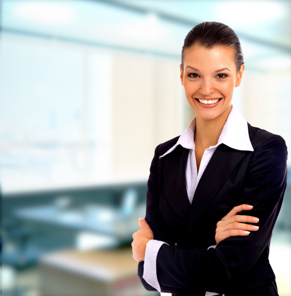 Pozytywna kobieta biznesu - Zdjęcie, obraz