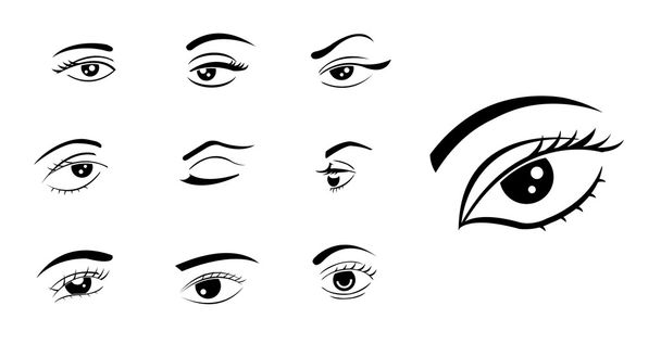 Eyes Collection set - Vector, Image
