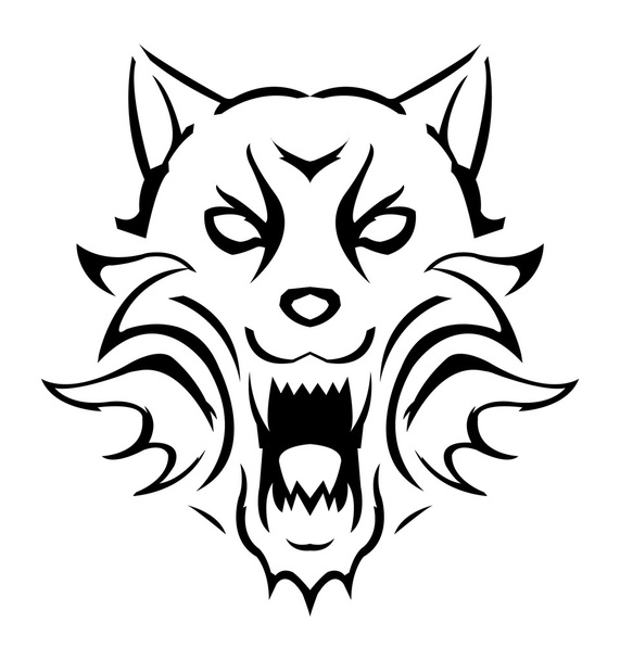 Wolf-Illustration - Vektor, Bild