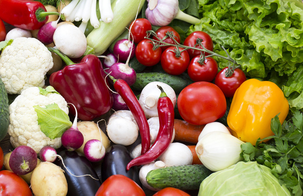 Background of fresh vegetables - Фото, изображение