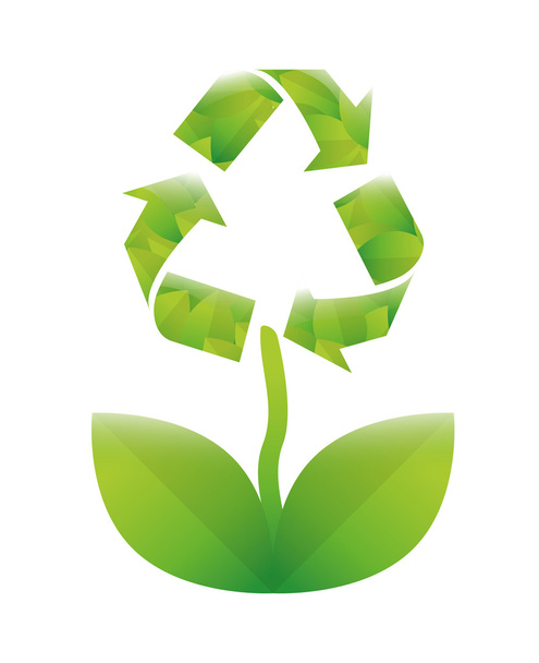 leaf icon. Think green concept. Vector graphic - Vetor, Imagem