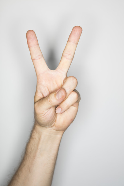 ізольований жест руки білого чоловіка
 - Фото, зображення