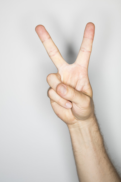 isolated hand gesture of a white man - Photo, Image