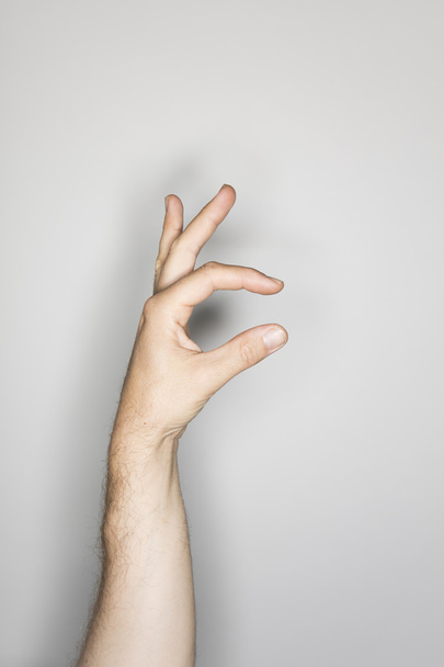 hand gesture of a caucasian man - Foto, imagen