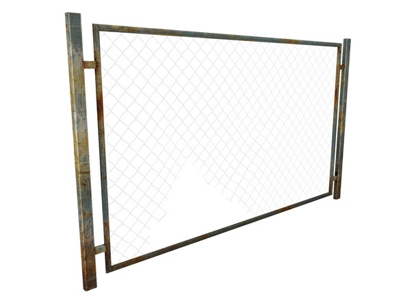 Illustrazione 3d di recinzione in metallo con rabitz
.  - Foto, immagini