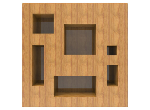 3d illustration of wooden shelves. - Photo, Image