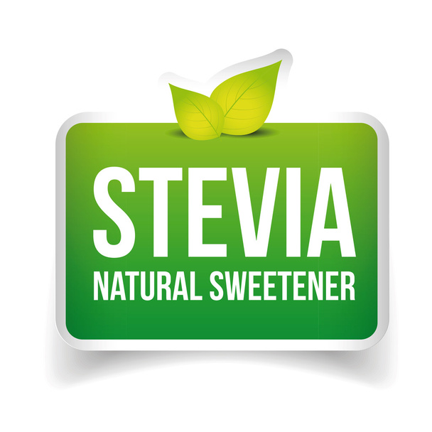 Stevia - naturalny słodzik etykieta wektor - Wektor, obraz