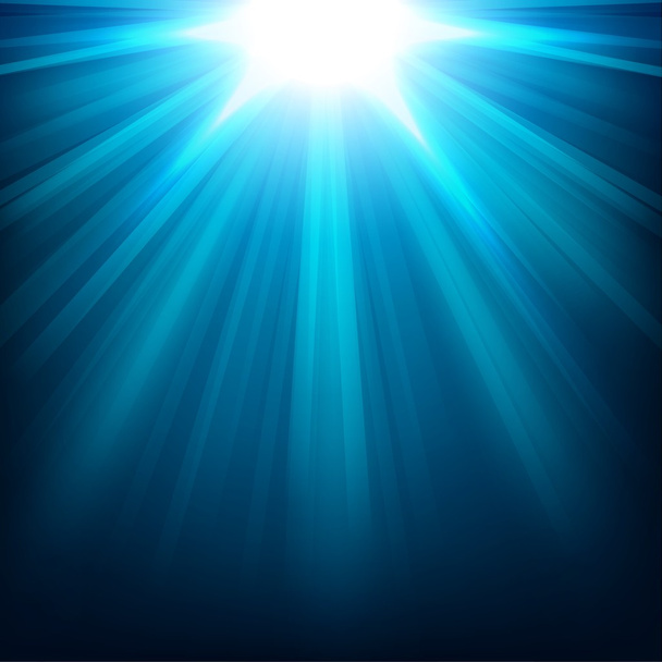Niebieskie światła lśniące tło - Wektor, obraz