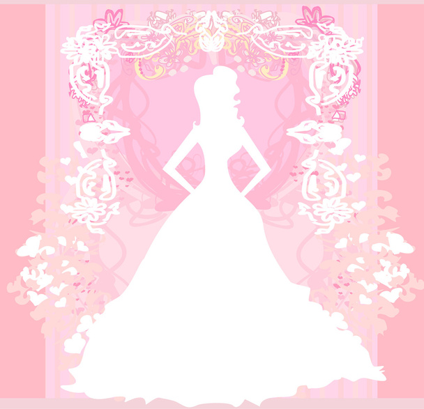 Abstract Beautiful floral bride - Vektor, obrázek