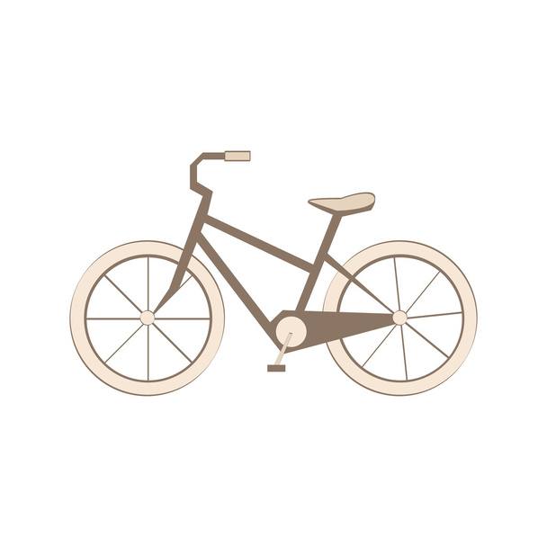 Retro bicycle vector illustration.Bicycle on white background - Vecteur, image