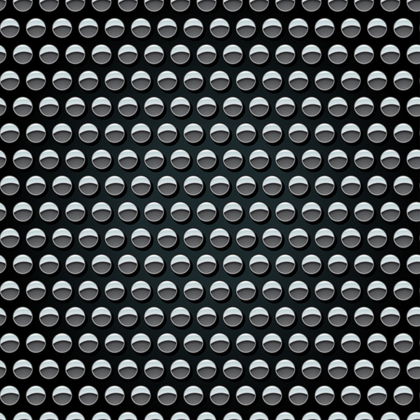 Metal studs op zwarte achtergrond naadloze patroon - Vector, afbeelding