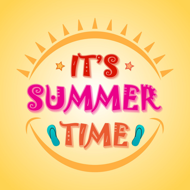 Summer Time Poster, Banner or Flyer design. - Vector, afbeelding