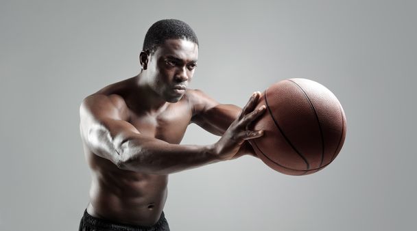 Intense basketball player - Foto, Imagem