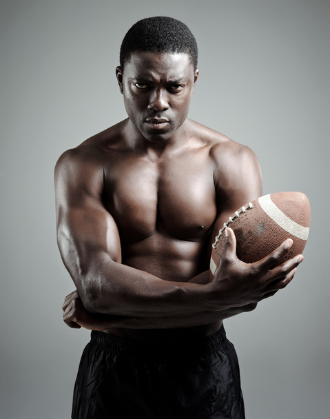 Muscular american football player - Фото, изображение