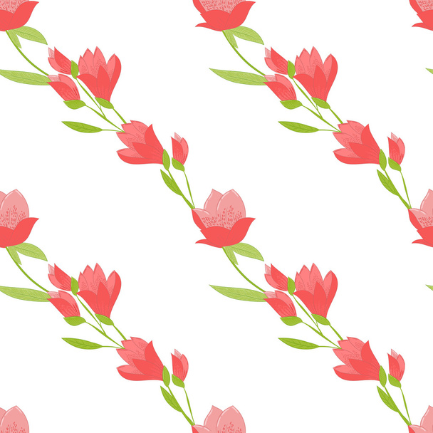 Seamless pattern with tulips - ベクター画像