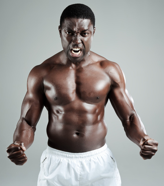 Muscular black man - Valokuva, kuva