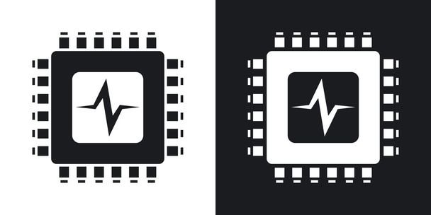 CPU or Processor test icons.  - Vector, Image