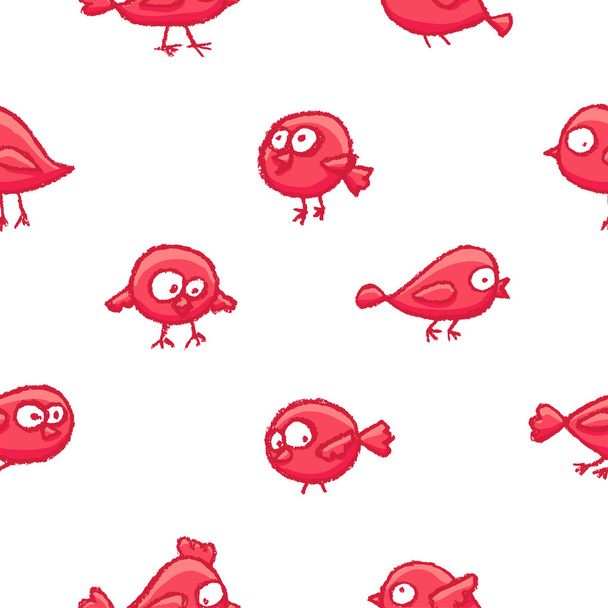 Little birds seamless pattern - Вектор,изображение