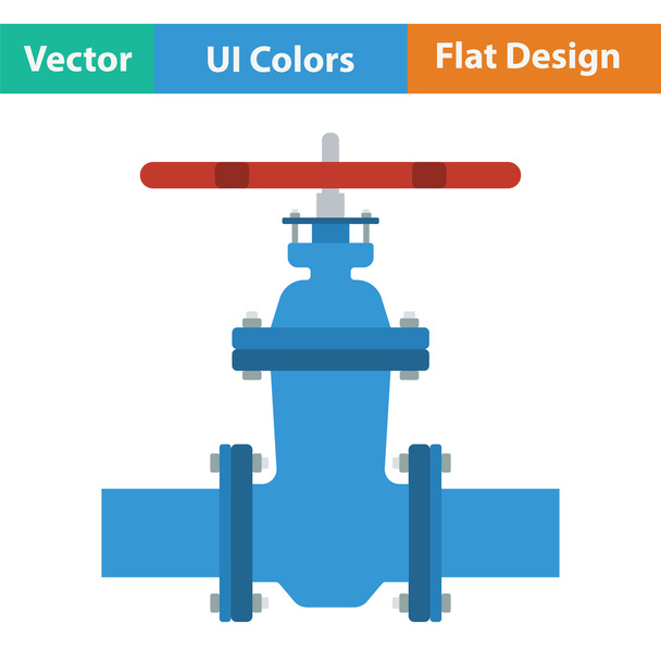 Икона трубопроводного клапана - Вектор,изображение