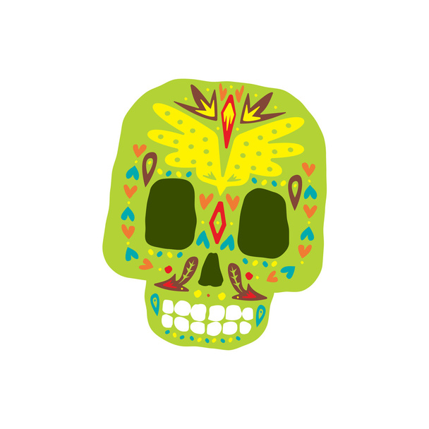  Mexikanische Totenkopf-Ikone - Vektor, Bild