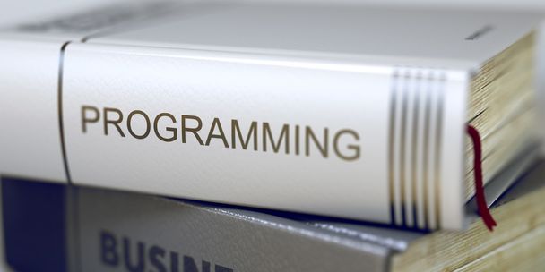 Book Title on the Spine - Programming. - Photo, Image