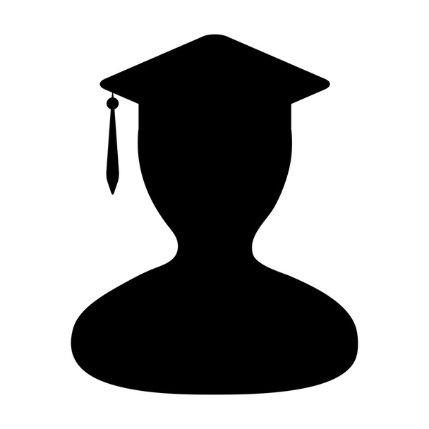 Student icon - Absolvent, Akademiker, Ausbildung, Diplom-Vektorsymbol - Vektor, Bild