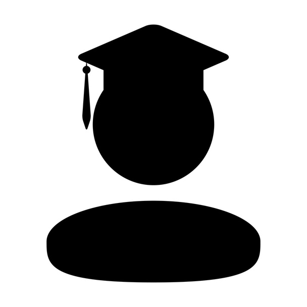 Icône étudiante - Diplômé, académique, éducation, Icône vectorielle de degré
 - Vecteur, image