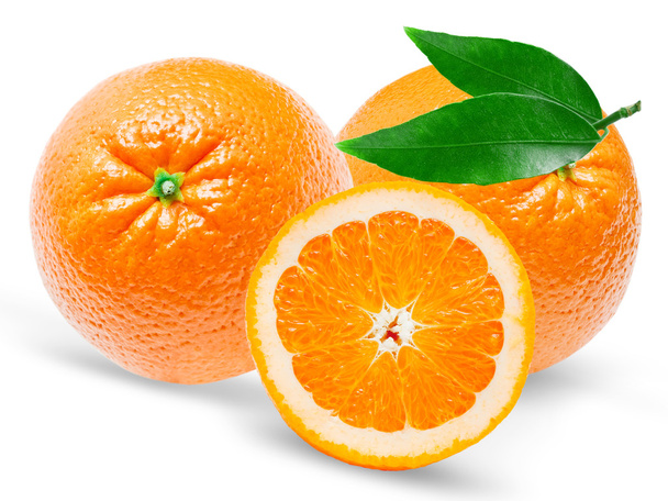 Pomeranč izolovaný na bílém - Fotografie, Obrázek