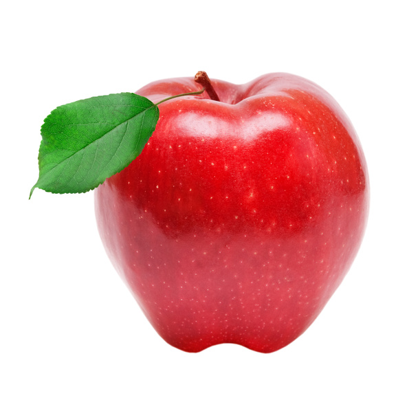 pomme rouge sur fond blanc - Photo, image