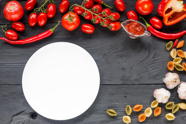 Ripe tomato Healthy food background and Copy space - Foto, immagini
