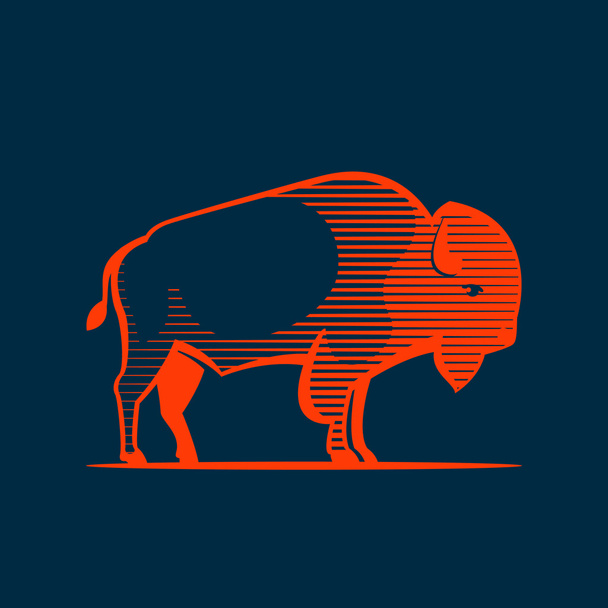 Ligne vintage logo Buffalo
 - Vecteur, image