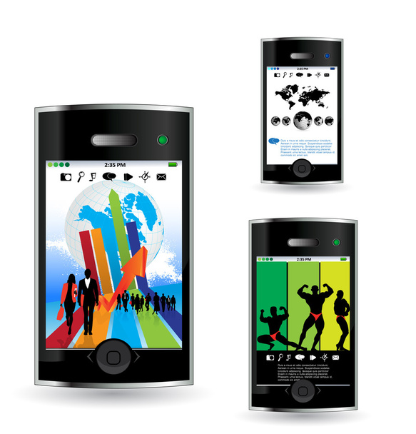 Editierbarer Smartphone-Vektor - Vektor, Bild