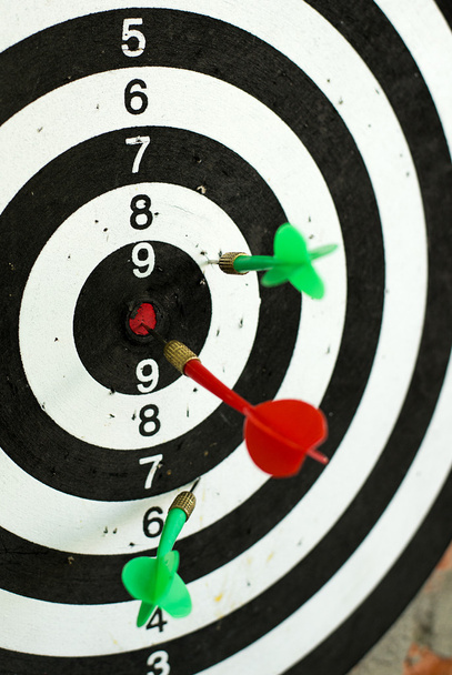 The arrow hit the center of the target - Photo, Image