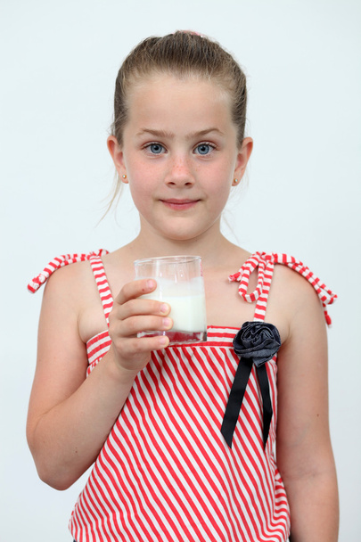 Girl with a milk - Φωτογραφία, εικόνα