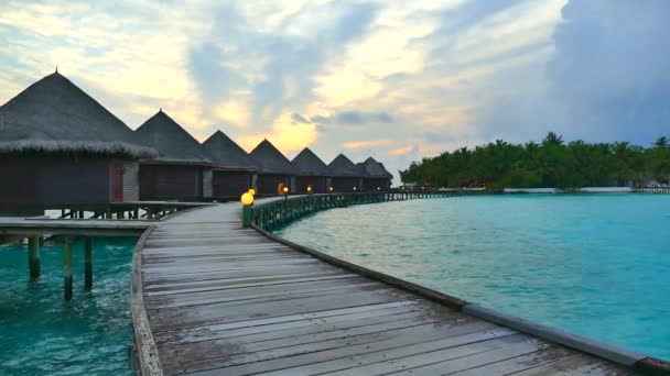 wunderschöne Malediven Insel mit Meer - Filmmaterial, Video