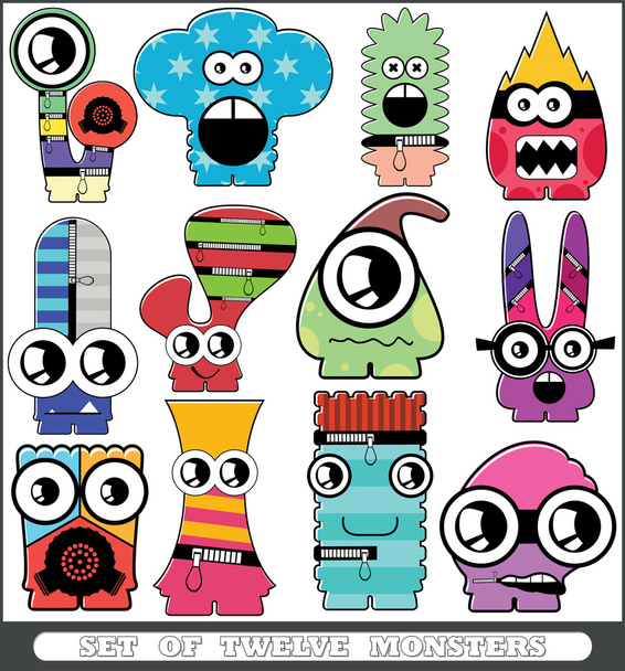 Monsters seamless - Vector, Image
