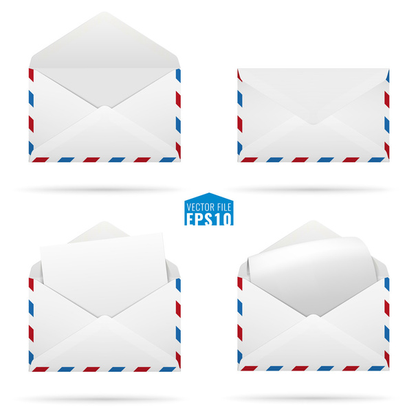 Векторная коллекция изолированного конверта
 - Вектор,изображение