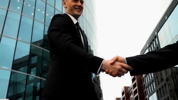 Obchodní partneři potřásají rukama - Záběry, video