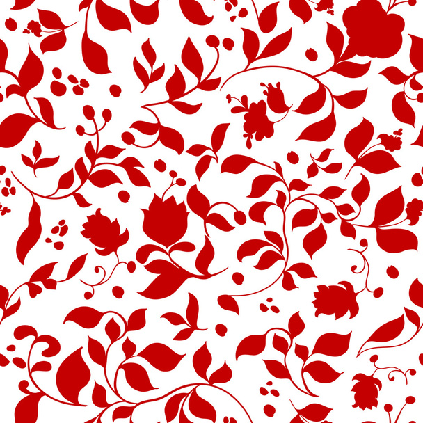Seamless floral pattern. Background with flowers and leaves - Vektor, obrázek