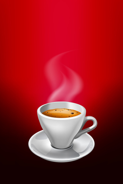 伝統的なエスプレッソのコーヒーカップ - ベクター画像