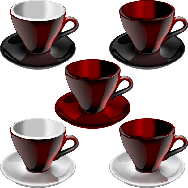 Collectie lege coffe Cup - Vector, afbeelding