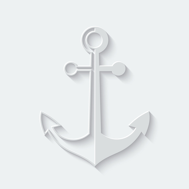 Icon anchor on a light background. - Vector, afbeelding