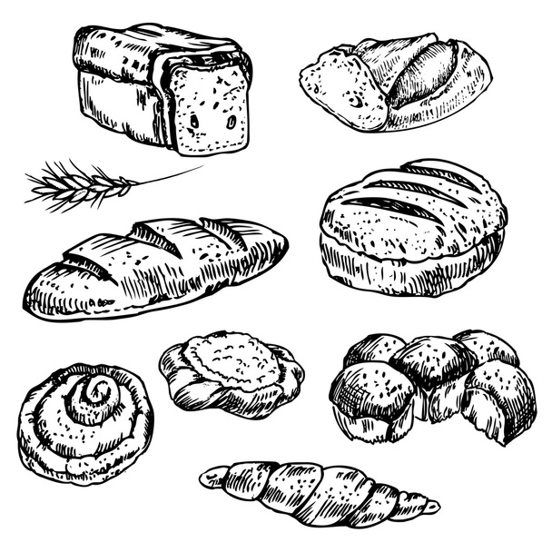 pão e padaria  - Vetor, Imagem