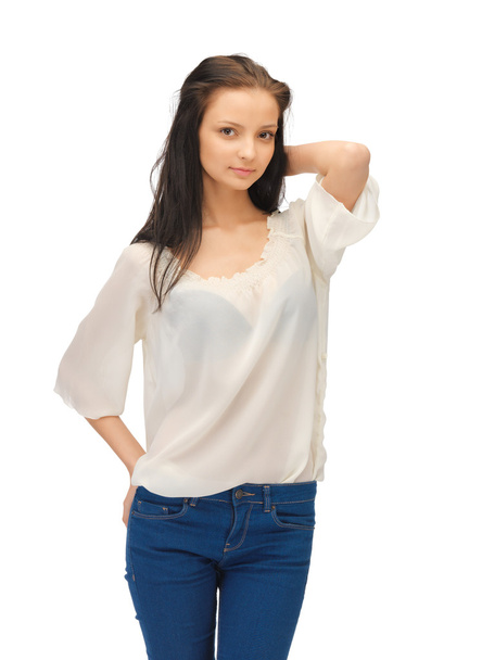 Beautiful woman in casual clothes - Foto, Imagen
