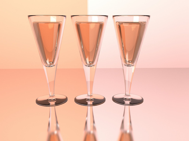Шампанські винні бочки 3D рендерингу
 - Фото, зображення