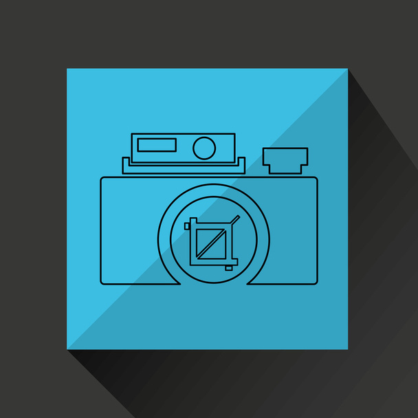 photographic camera design - Vector, afbeelding