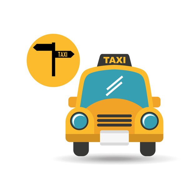 タクシー サービスの設計 - ベクター画像