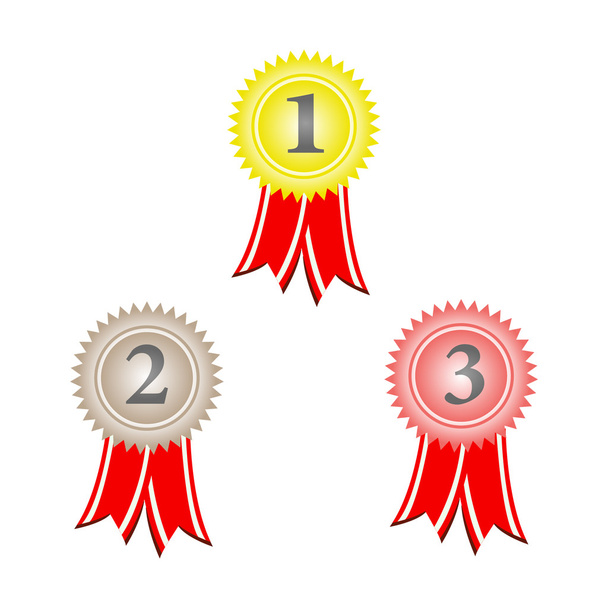 vector of award ribbons icon - Vector, afbeelding